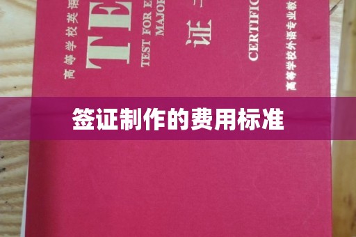 涪陵签证制作的费用标准